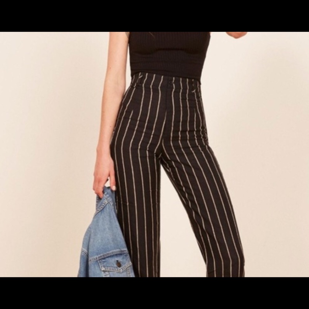 REFORMATION Frankie stripe pant